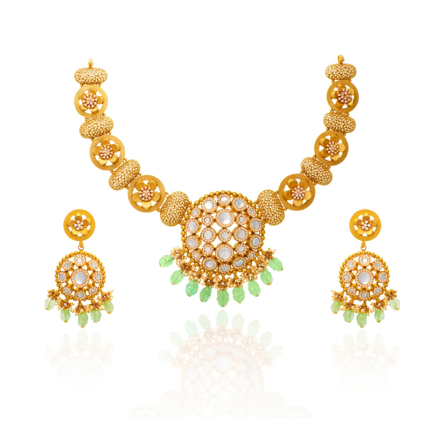 Gold Necklace Set - Sona Jewelers